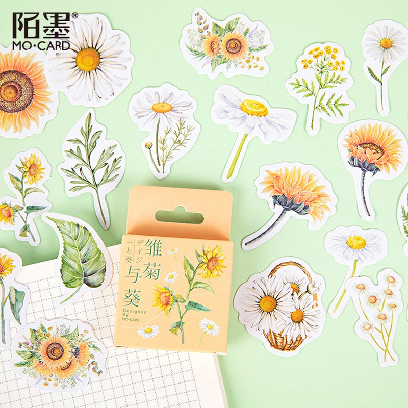 

[PER BOX] Stiker Aesthetic Tumblr Deco Scrapbook Bujo Diary DIY Sunflower Daisy