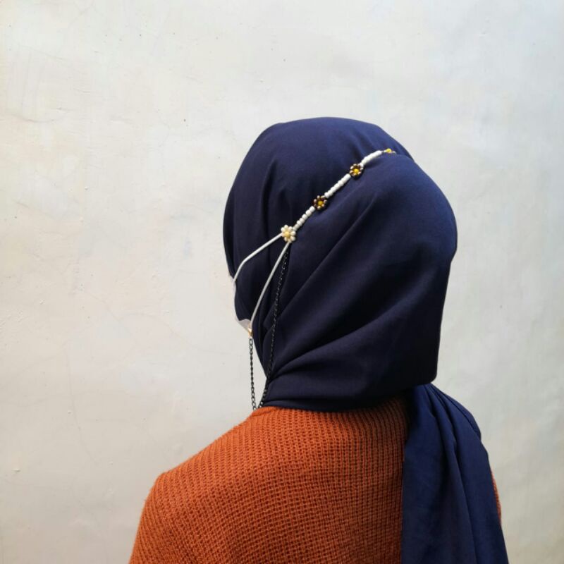 Strap Masker / Tali Masker / kalung Custom nama / Kalung Masker 2in1 / Masker Hijab Cantol