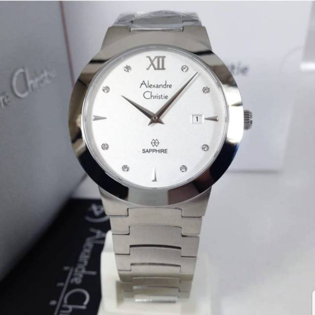 Alexandre christie ac8564 jamtangan wanita stanless silver