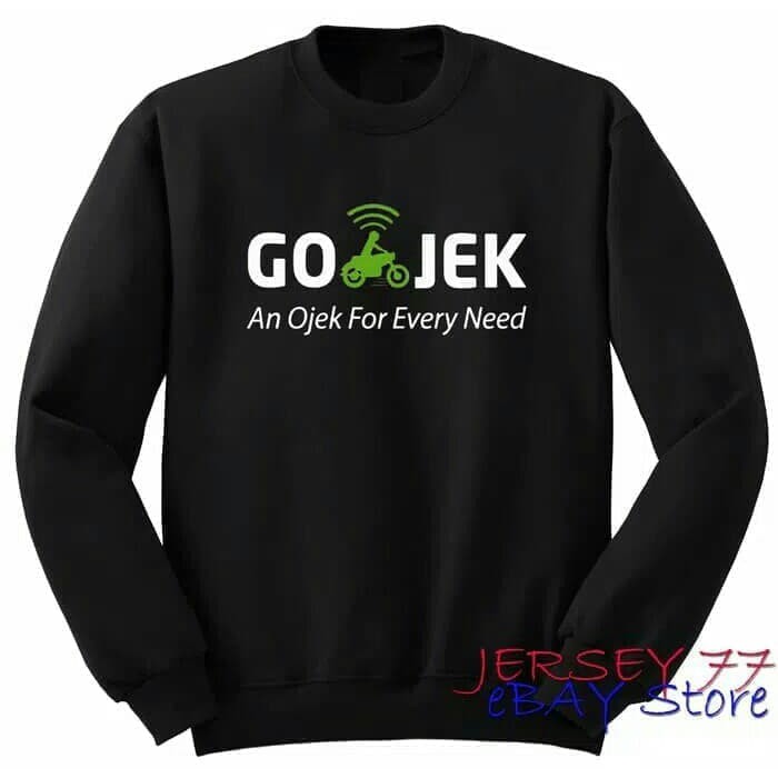 Jaket Sweater Jumper Obral Murah GOJEK GO JEK OJOL OJEK ONLiNE polos HS-974