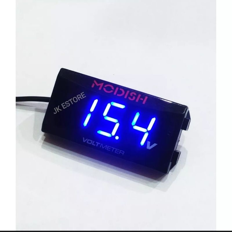 Voltmeter pengukur tegangan aki digital led universal semua motor