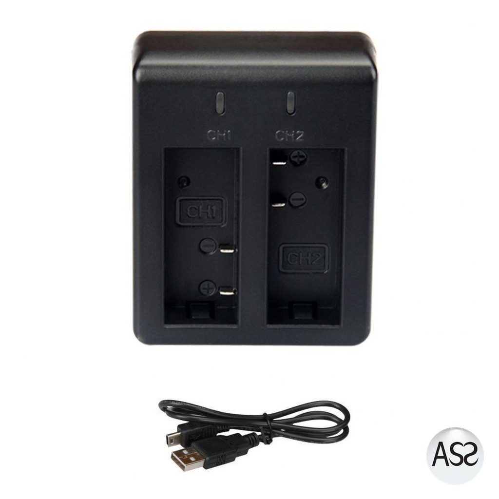 ASS Shop - GREYSKY Dual Battery Charger SJ4000 SJ5000 SJ6000 M10 EKEN H9 H9R Pro