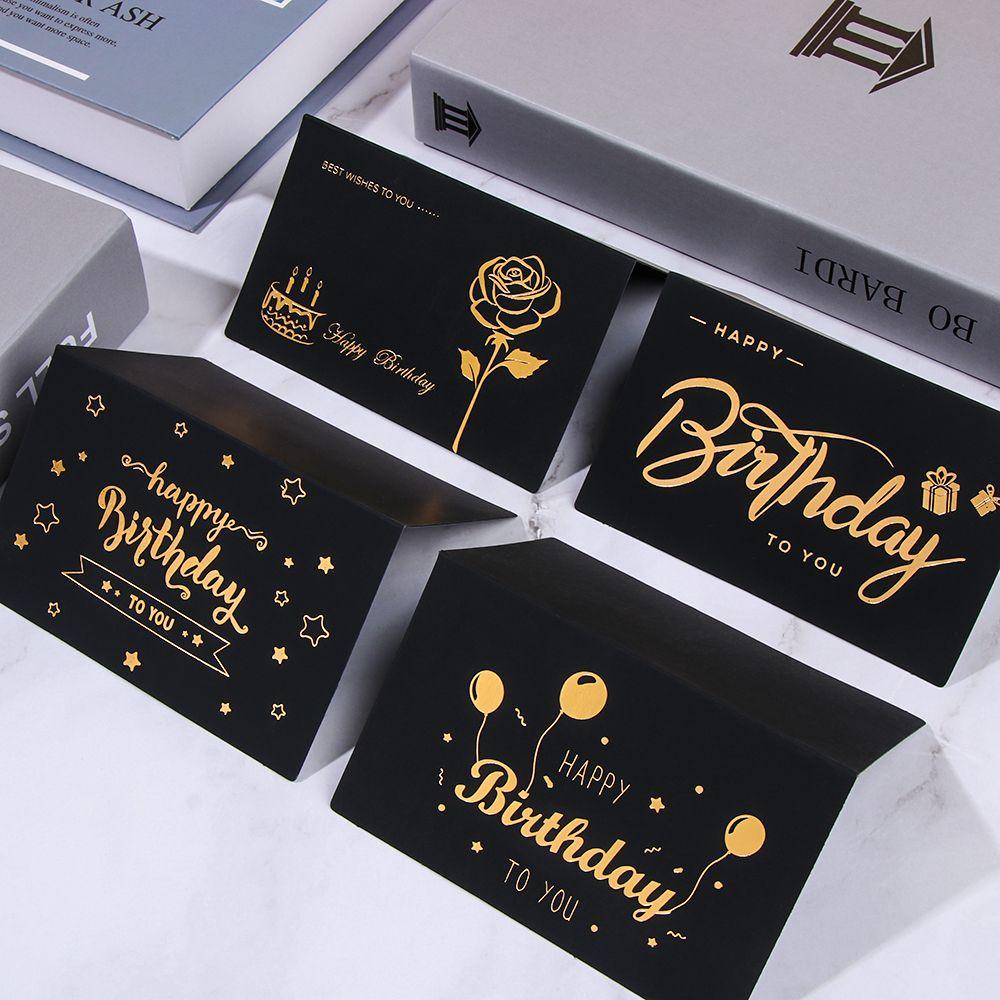 Solighter Wish Card Kartu Ucapan Terima Kasih Business Activity Exquisite Black Greeting Card