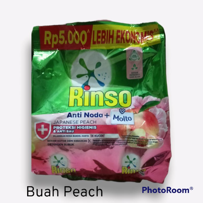 Rinso® Anti Noda + Molto Kemasan 215g (Rp 5000)