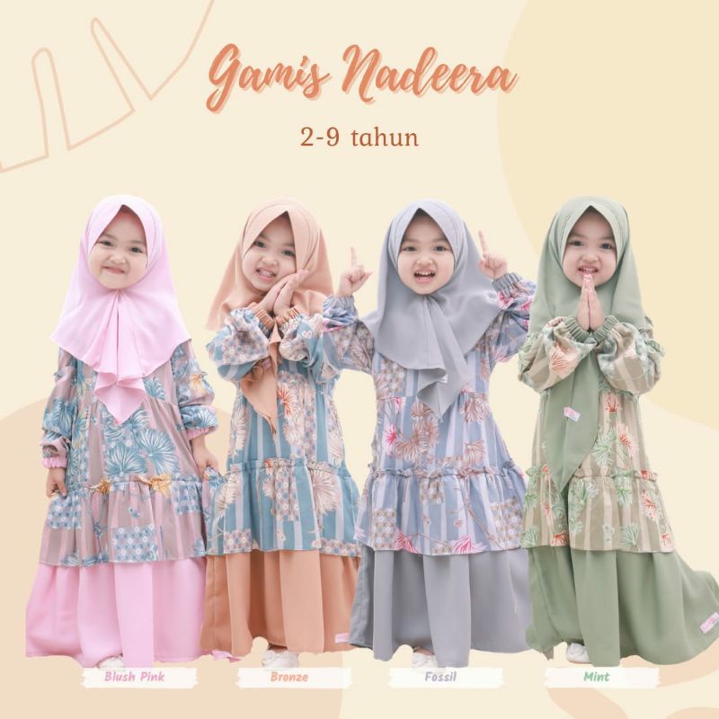 Gamis Anak set jilbab Nadeera