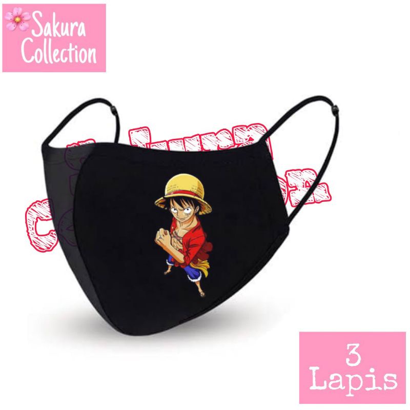 Masker Kain 3 Lapis /Scuba / Earloop - One Piece