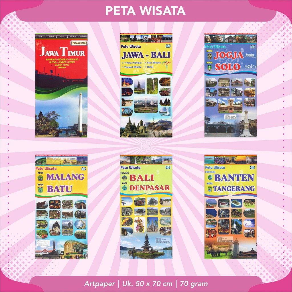 Peta Wisata Jawa Timur Peta Wisata Jawa Bali Peta Jogja Solo Peta Bali Denpasar Banten Tangerang