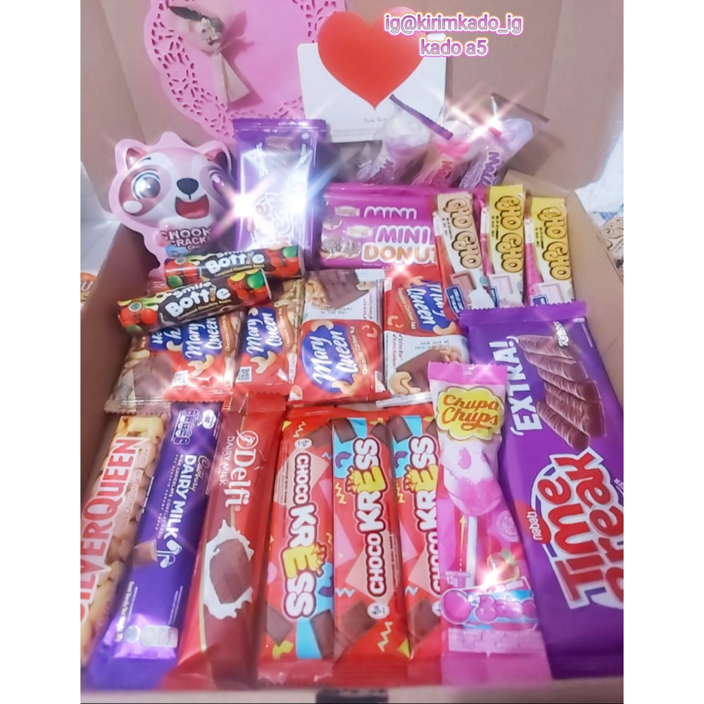 

kado birthday wedding gift hampers parcel coklat valentine murah box gift kado birthday wisudda A65