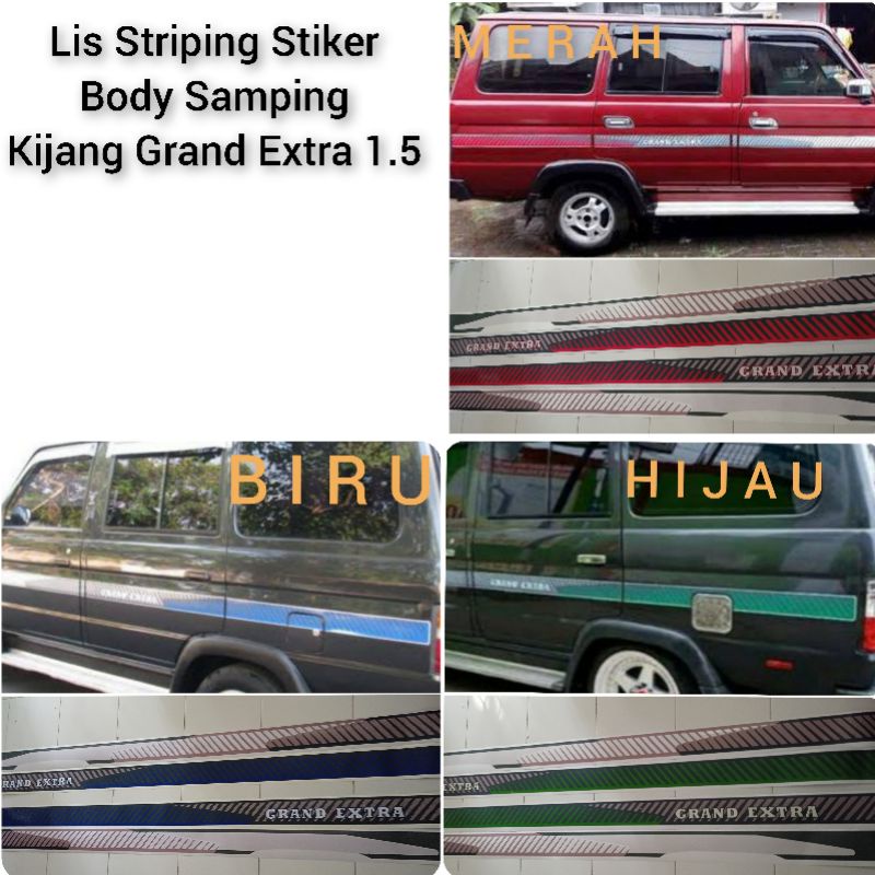 Stiker lis striping body samping kijang grand 1.5 (Long)
