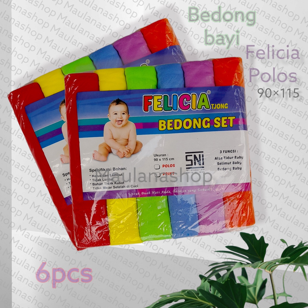 Bedong baby jumbo sni |  Bedong Bayi Felicia 90 x 115 | Selimut Bayi Katun SNI