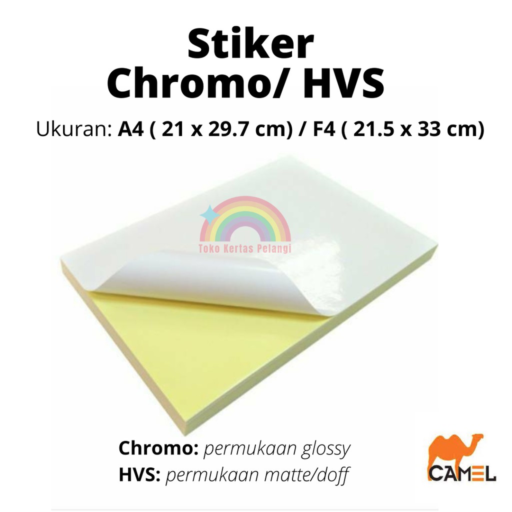 

Stiker Chromo / HVS per 50 pcs A4/F4