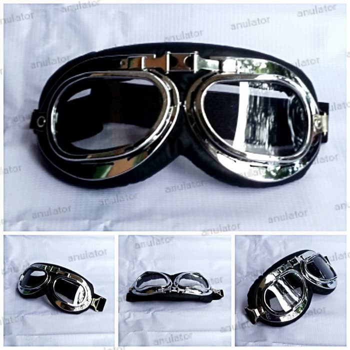 Goggle Kaca Mata Helm Cakil HBC Pilot Retro Klasik Kacamata - hot item