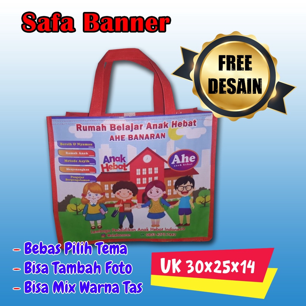 TAS MIKA BANNER BIMBEL / TAS PROMOSI MURAH