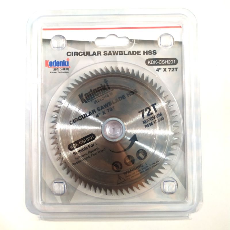 Mata gergaji kayu 4 inch 72 t hss gerinda