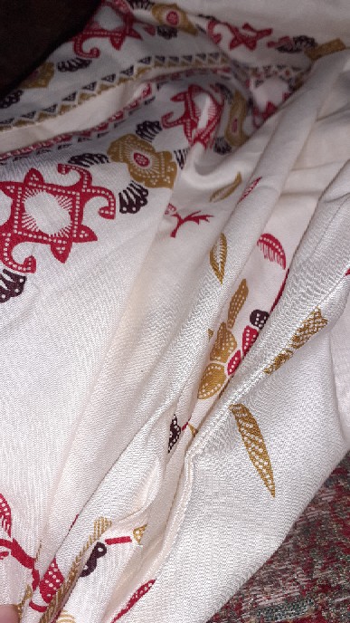 Tunik Santika Cibulan Anggrek Putih Batik Tunic Muslim Kondangan Seragam Kerja Kantoran