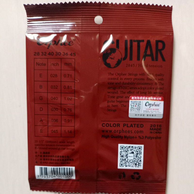 senar gitar orphee NX 35 satu set