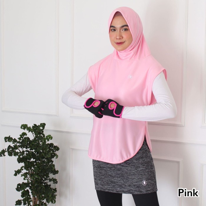 jaket wanita HITJAB - Rompi Vest Luaran Hijab Sport Olahraga Utk Lari Senam Sepeda - VEST PINK bests