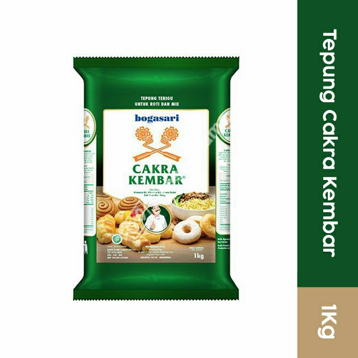 

Tepung Bogasari Cakra Kembar 1kg