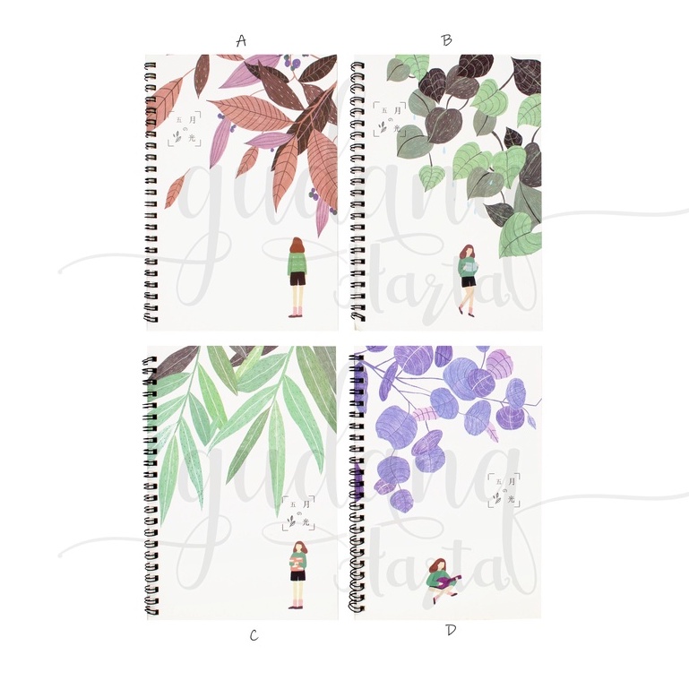

GCC Notebook A5 Spiral Girl Under The Tree Buku Motif Tumbuhan GCC 308148