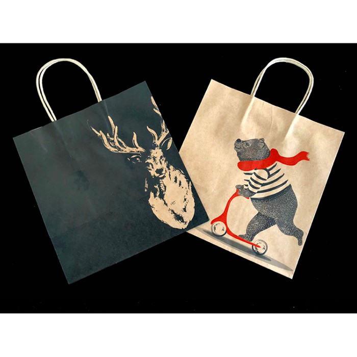 

JGO paper bag bear / beruang kantong packing box bingkisan vintage bagus