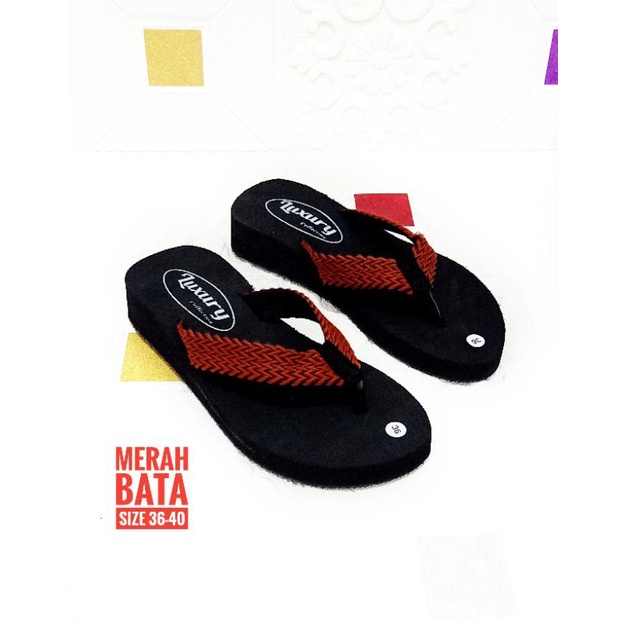 SANDAL JAPIT WANITA SANTAI MAIRA - SANDAL SPON WANITA - SANDAL WEDGES SPON MURAH