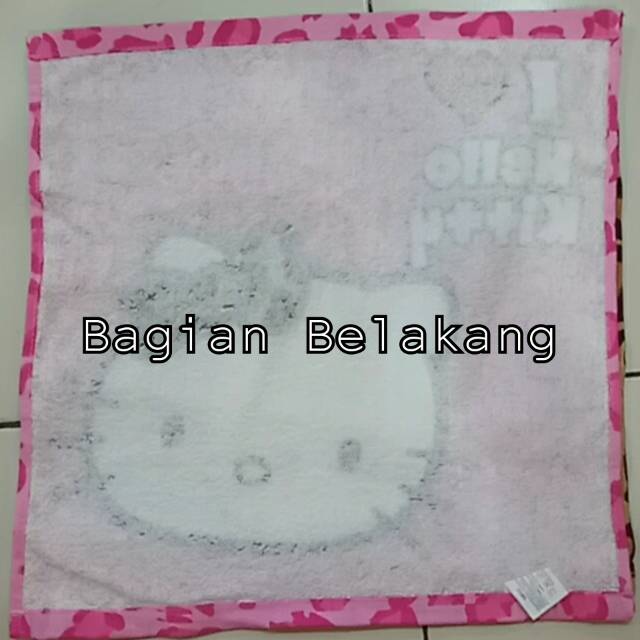 Sapu Tangan Hello Kitty Loreng Pink dan Cokelat