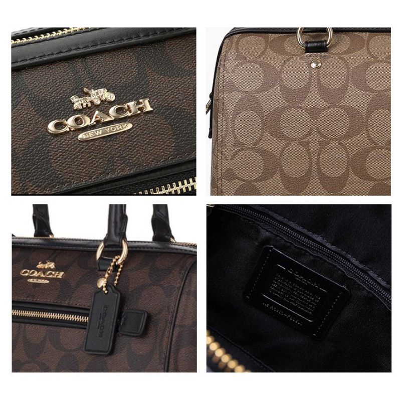 Coach Signature Rowan Satchel Brown Black