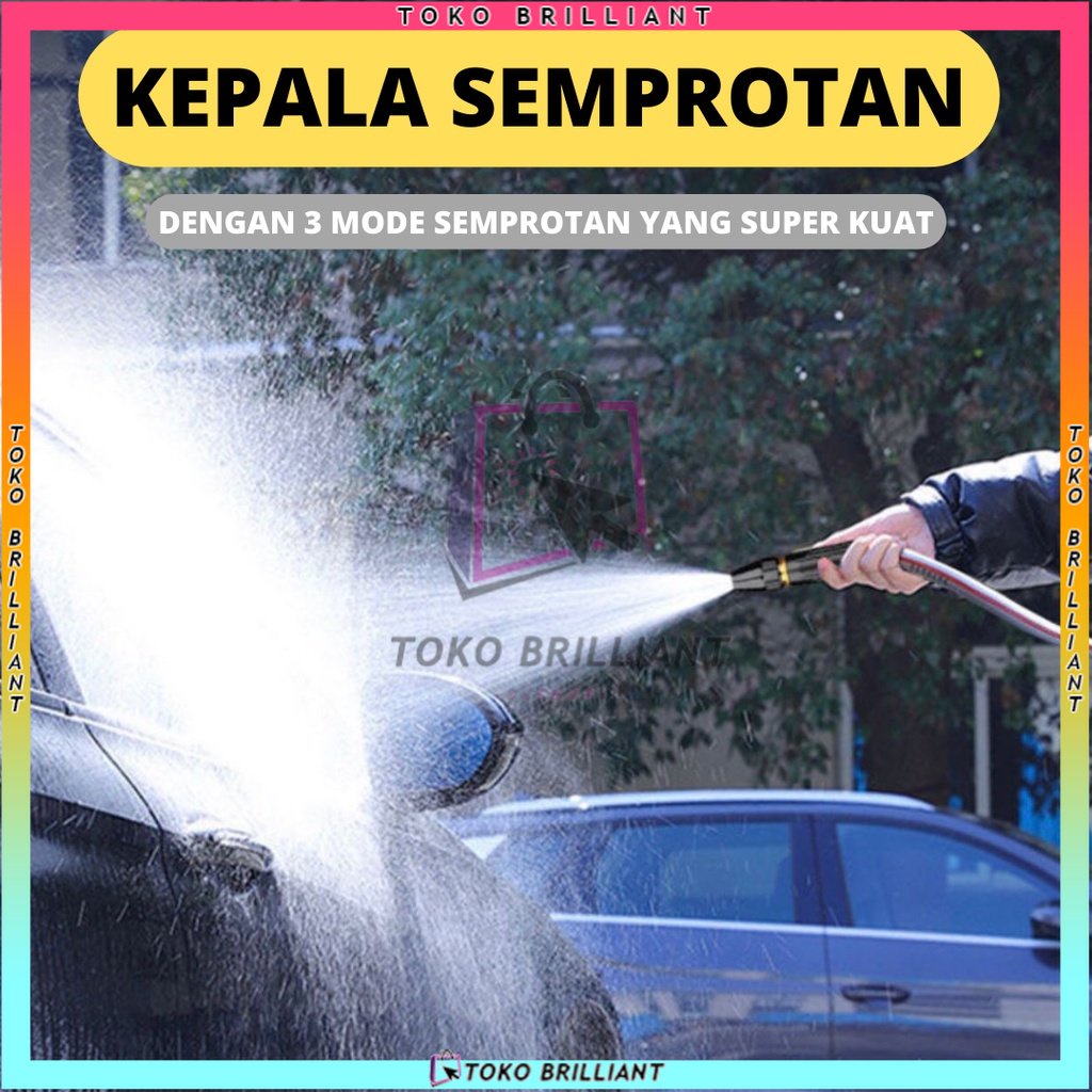 Semprotan Cuci Motor Mobil Sprinkler Cuci Mobil Rumput Taman Sprinkler Pistol Air Tekanan Tinggi Hitam Semprotan 1/2-3/4 Inch