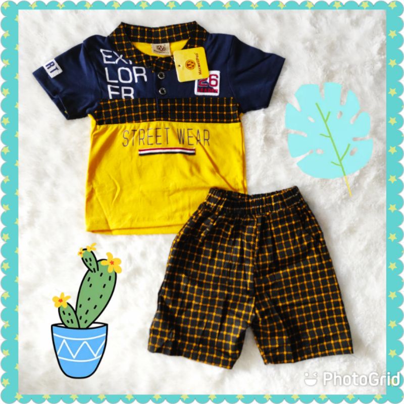 Setelan baby boy Maxwellpro/MWP - Setelan jalan kekinian baby-2tahun - Setelan anak laki premium