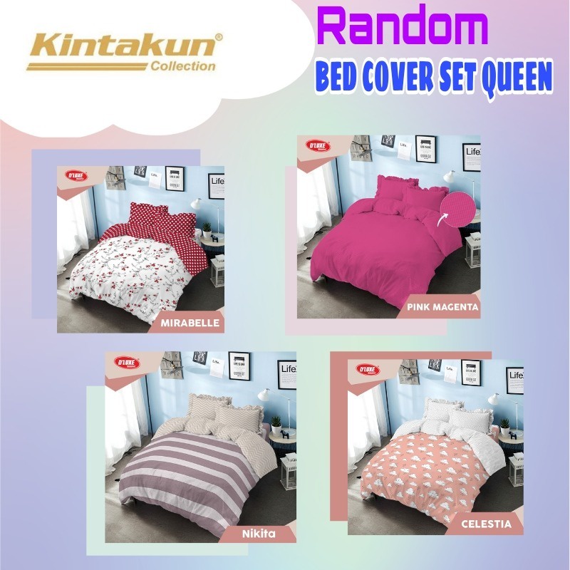 Kintakun D`Luxe Bed Cover Set Uk. 160x200 QUENN Motif - Random