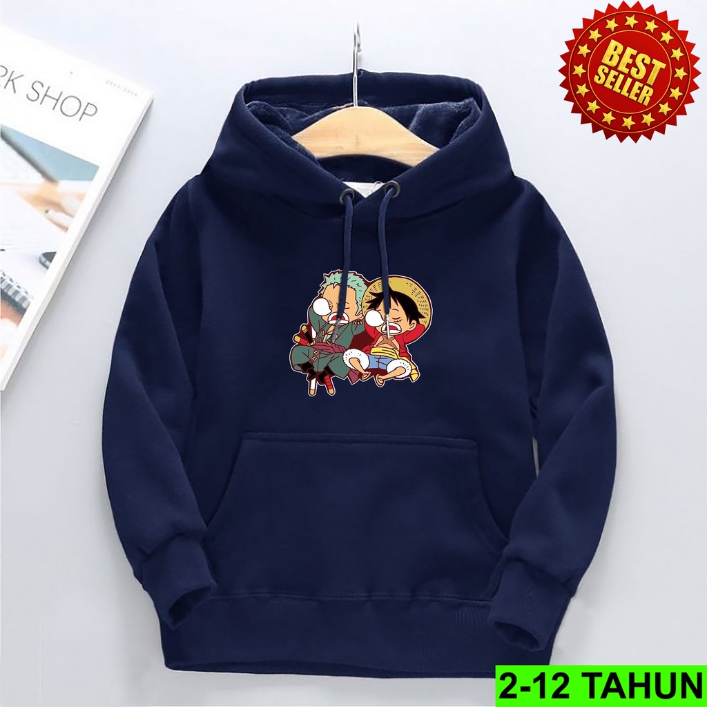 Hoodie LUFFY Anak Laki Laki Perempuan / Jaket BEST SELLER  Anak Usia 2 3 4 5 6 7 8 9 10 11 12 Tahun / Sweater LUFFY TERBARU Anak Cewek Cowok  Switer Distro Bisa COD