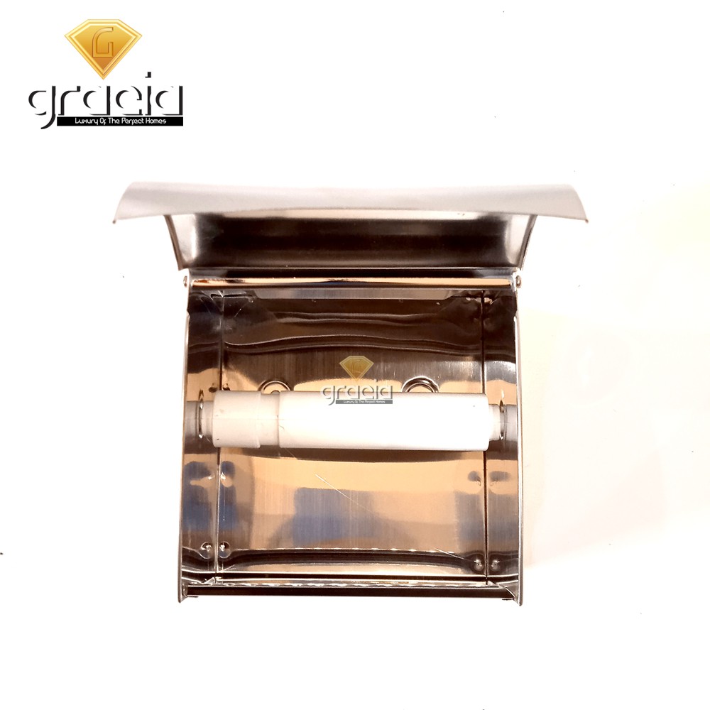 Tempat tisu Roll Toilet Stainless Dilengkapi Dengan Asbak Rokok
