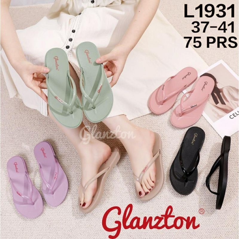 Sandal Jelly Glanzton L1931 Sandal Jepit Polos Oval Terbaru (TK30)