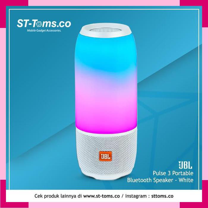 JBL Pulse 3 Portable Bluetooth Speaker White