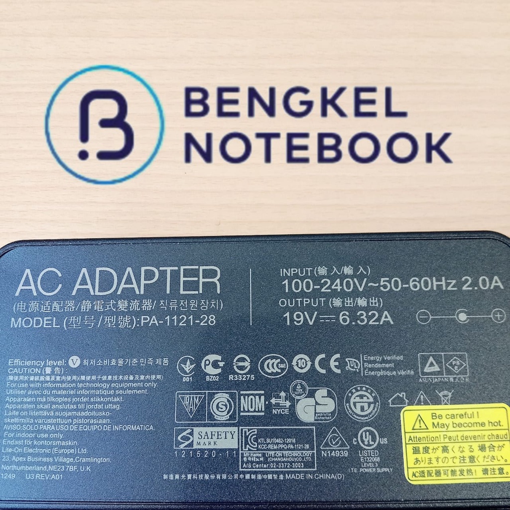 Adaptor Charger Asus N56VZ N46FV 19v 6.32a 5.5X2.5MM N550