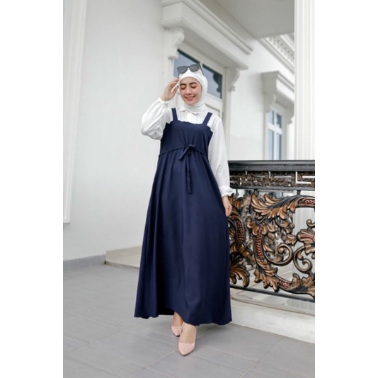 HAVILA MAXI (-+ld 102 pjg137) - Dress Gamis Serut Polos Combi