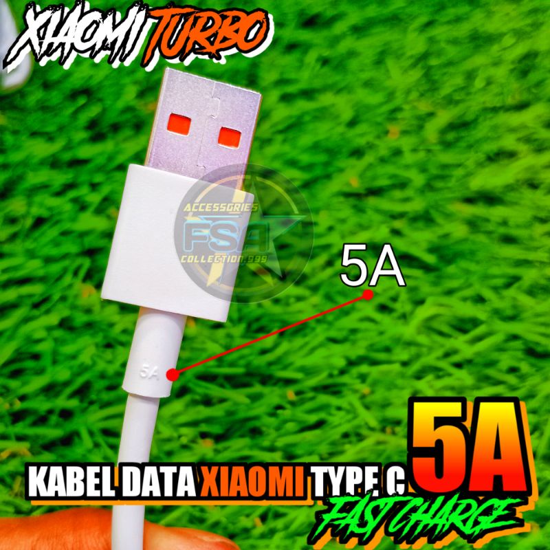 Kabel XMI Mi Turbo Charger 5A type C Support untuk XMI POCO X3 NFC, POCO X3 PRO, dan POCO F3