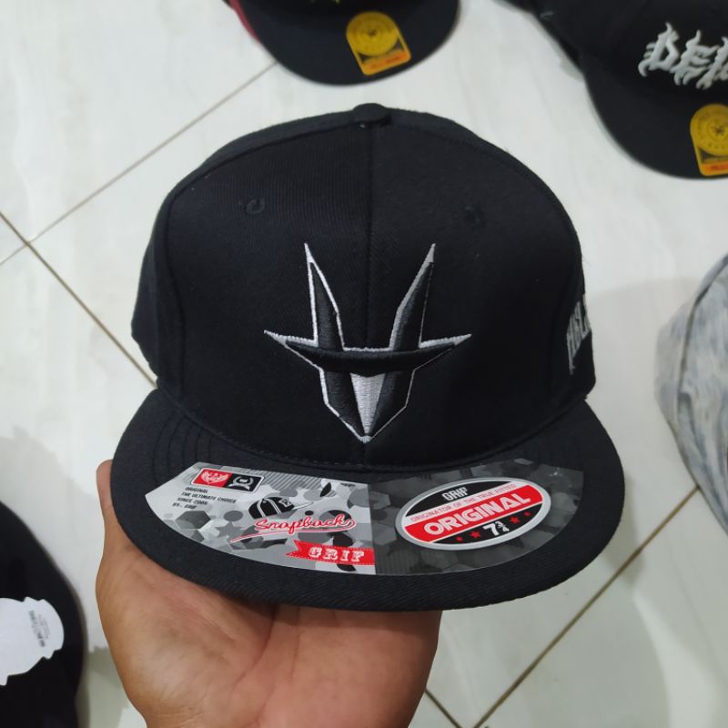 Topi Snapback metal distro pria Bordir Hellprint