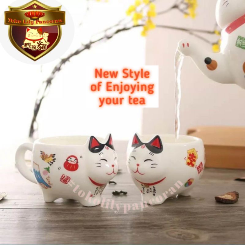 Teaset Kucing / Gelas Kucing / Teaset Terbaru / Personal Teaset / TEASET KUCING / Teaset Keramik