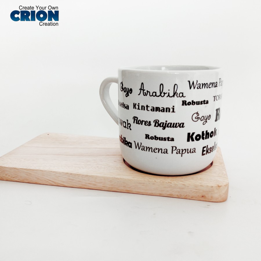 Gelas Cangkir - Mug Fullprint Berbagai Jenis Kopi - By Crion