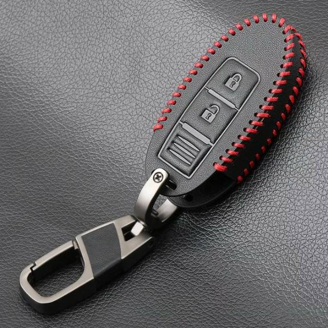 Leather Remote Key Car Case Cover For Nissan Magnite Juke X-Trail Kicks e-Power (Sarung Kunci Mobil)