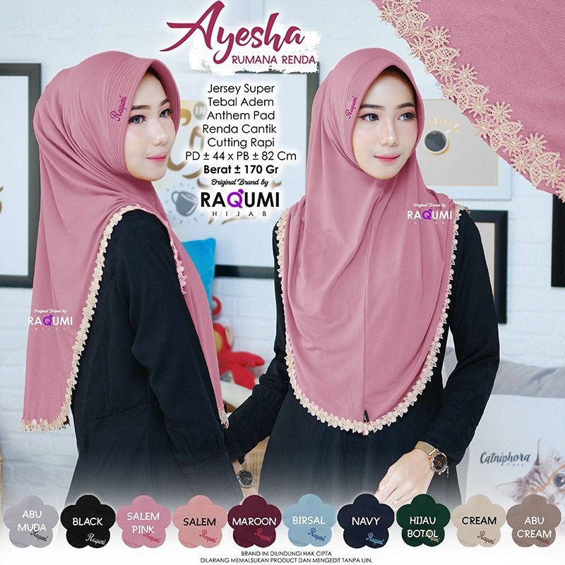 HIJAB INSTANT AYESHA ORI AHFILL / FARRAH ARJUNA HIJAB