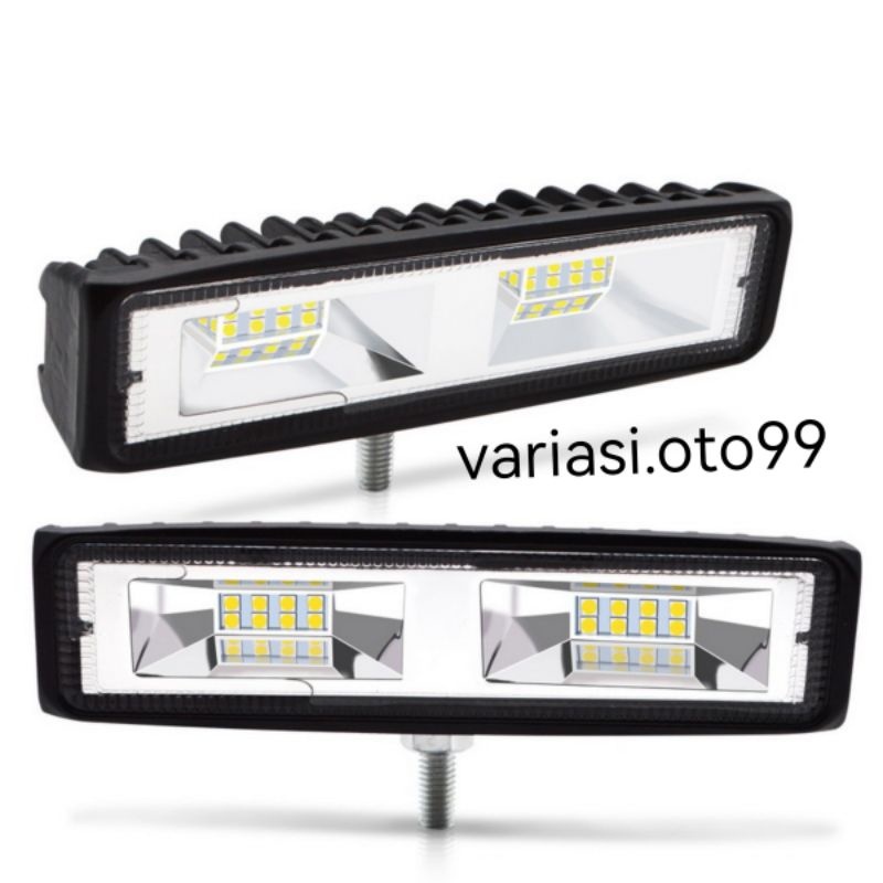 Lampu Tembak Sorot LED 16 Titik Mata CWL 48 Watt Cree 48W Lampu Motor Mobil Bahan Aluminum 12V&amp;24V Work Light Bar 48W