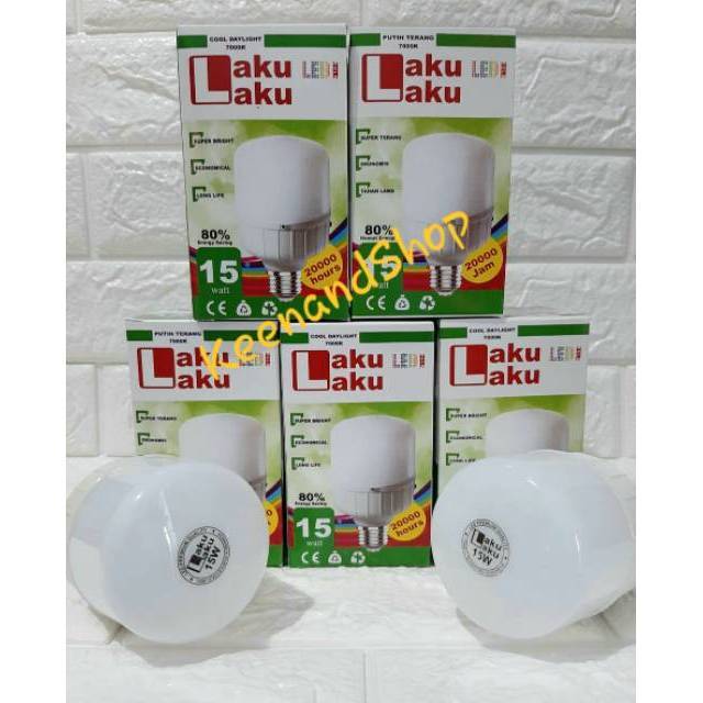 (GRATIS BoubleWarp) Lampu Led 15 Watt Kapsul Putih Super Terang