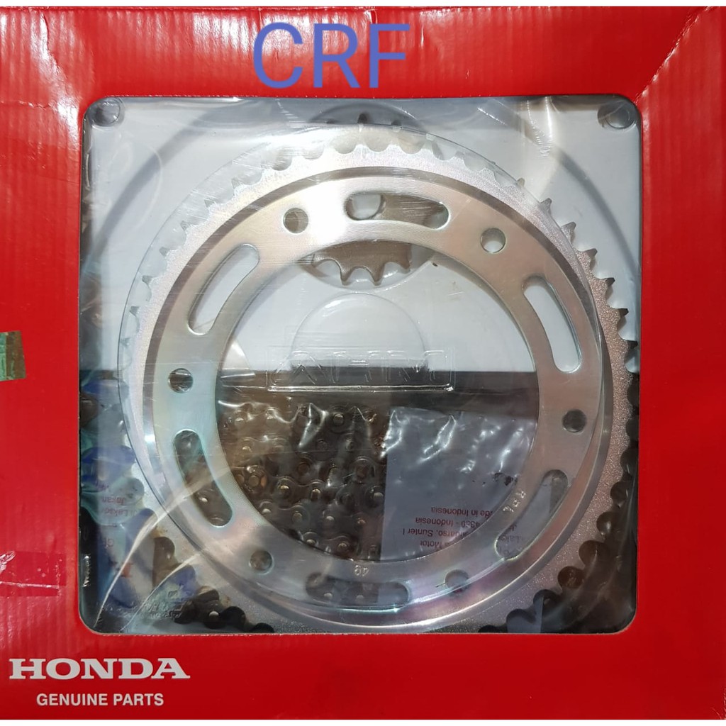 CHAIN KIT GEAR GIR GIGI TARIK PAKET KOMPLIT HONDA CRF 150 ORIGINAL ASLI Shopee Indonesia