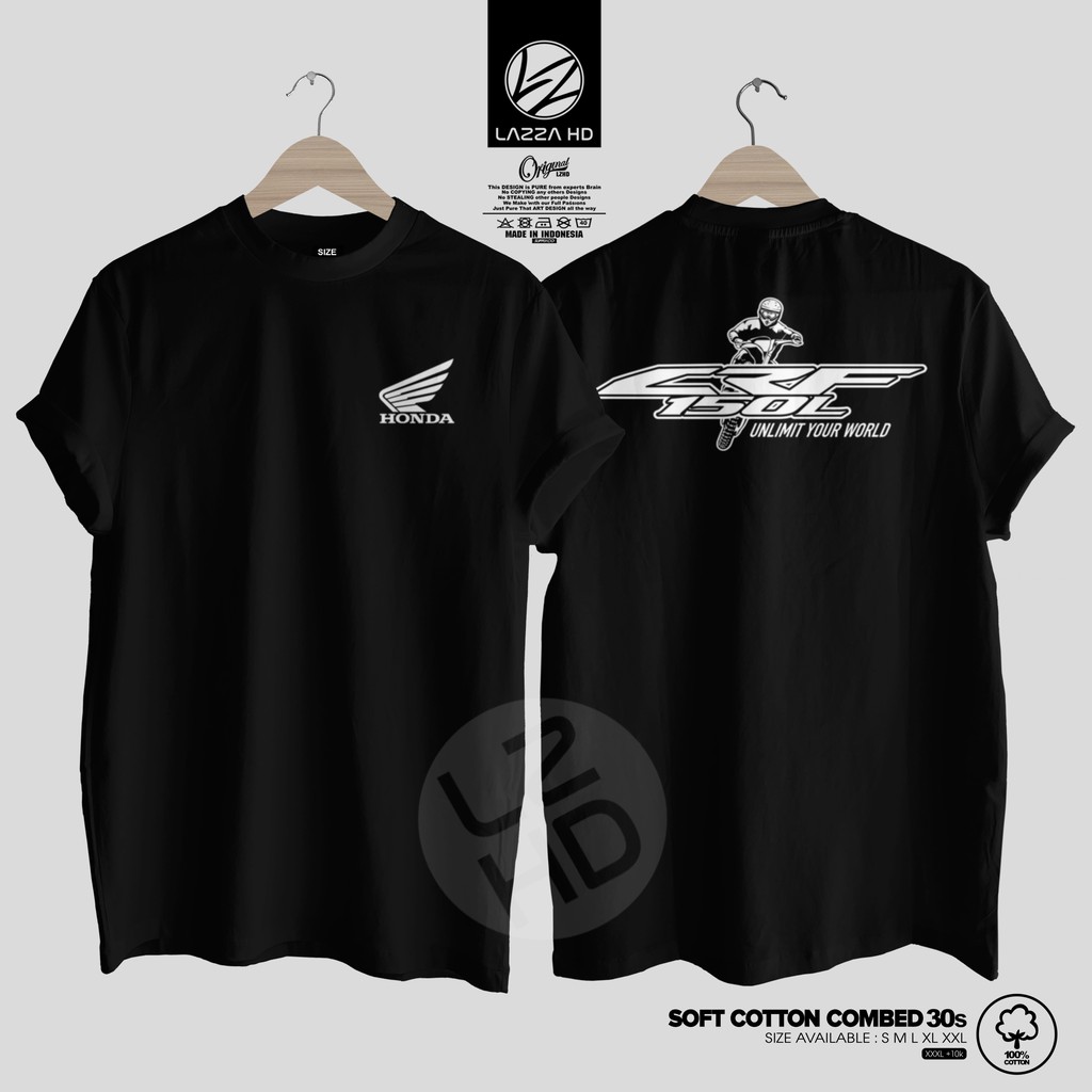 Kaos Baju Distro Motor Honda CRF 150L siluet Kaos Otomotif crf150 l Terlaris Lazza HD BISA COD