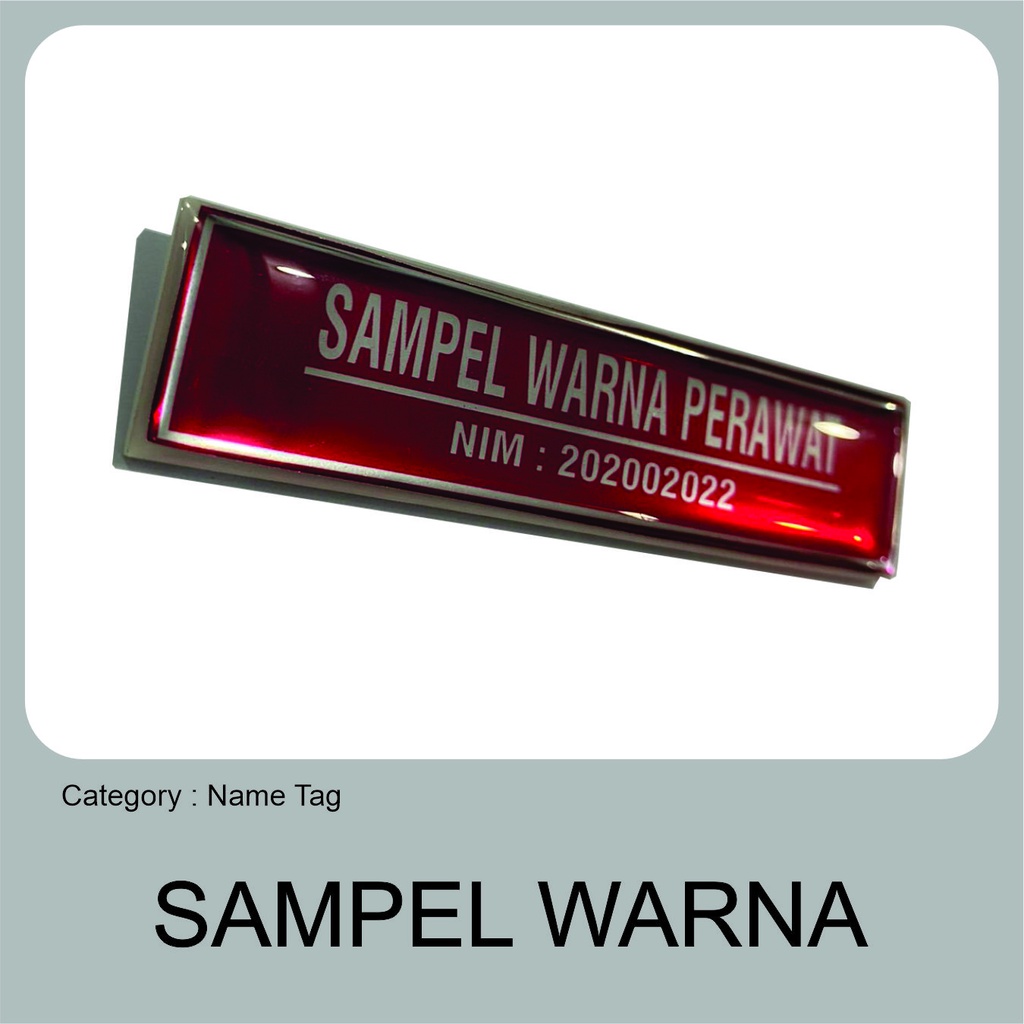 

Name Tag Akrilik Pakai NIM Keren Cetak Custom, Cocok untuk Seragam (WARNA-SILVER-SILVER)