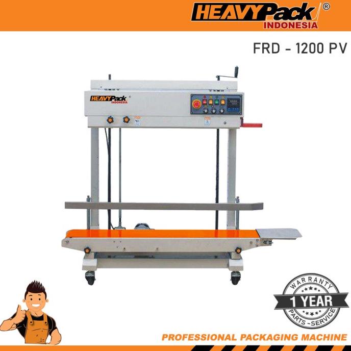 Mesin Segel Plastik Continuous Band Sealer Beras Heavypack Frd-1200V