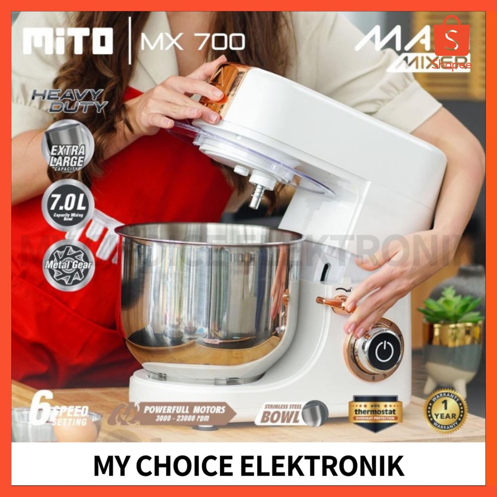 MITO Mixer Maxi MX-700 White Pearl 7 Liter