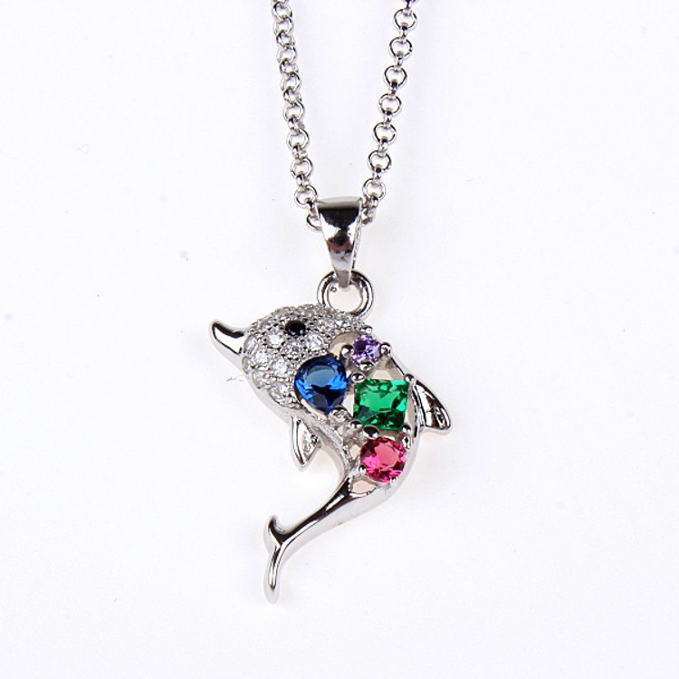 Kalung Perak Dolphin Import Korea S925 Sterling Silver Wanita Cocok Hadiah KS039